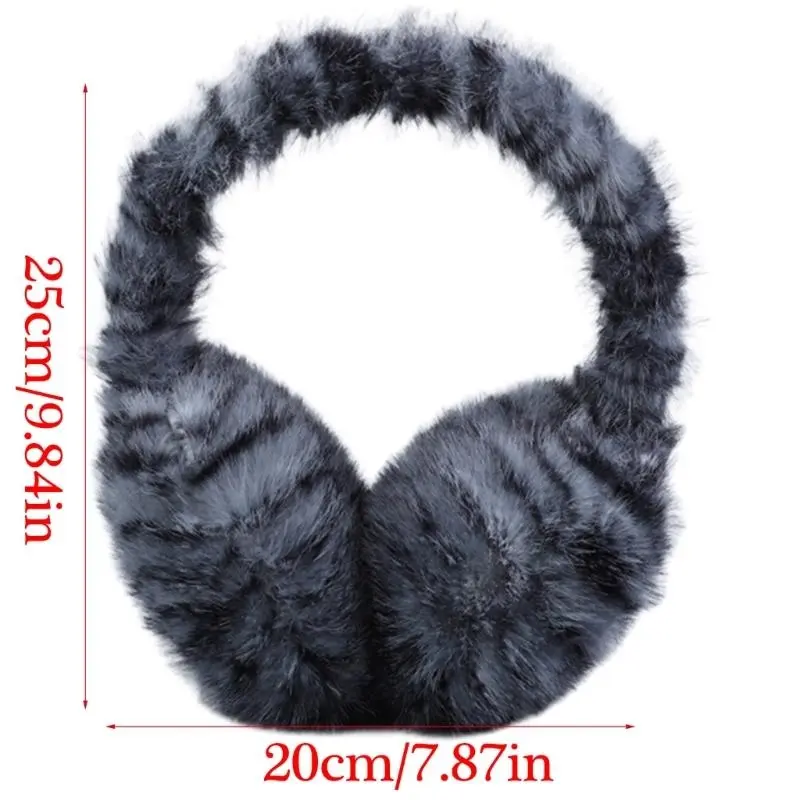 652F Cats Pattern Earmuffs Cold Weather Warm Plush Earmuff Cartoon Student Ear Muffs for Indoor Relaxation