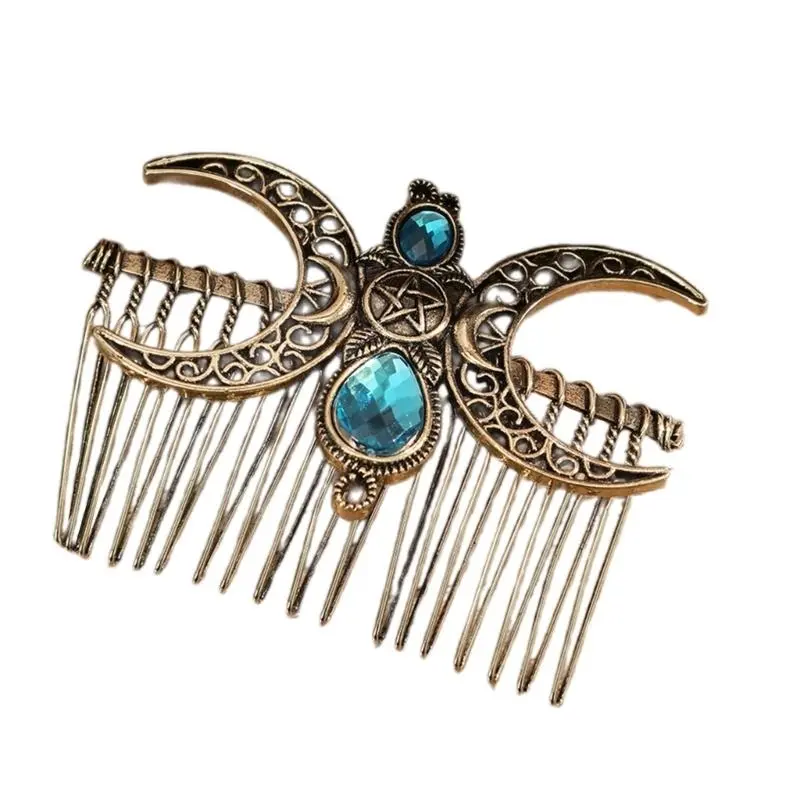 652F Alloys Hair Comb Wide Tooth Detangling Comb Durability Fashion Hair Ornament for Tangles Styling Experience