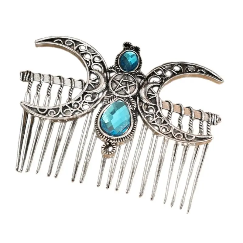 652F Alloys Hair Comb Wide Tooth Detangling Comb Durability Fashion Hair Ornament for Tangles Styling Experience