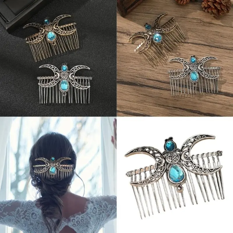 652F Alloys Hair Comb Wide Tooth Detangling Comb Durability Fashion Hair Ornament for Tangles Styling Experience