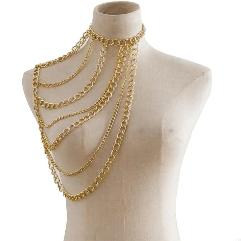652F Shoulder  Body Chain Shoulder Necklace Shoulder Chain Body Jewelry Shoulder Tassels Clavicle Chain Necklace