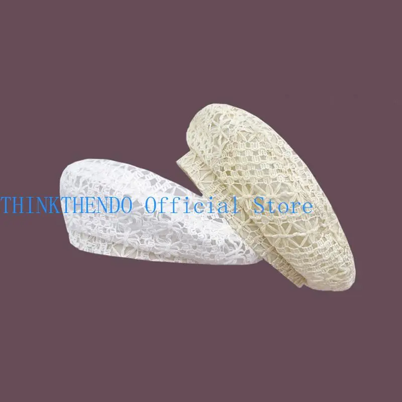 39BB Hollowed Out Hats Caps Hand Crocheted Women's Cozy Laced