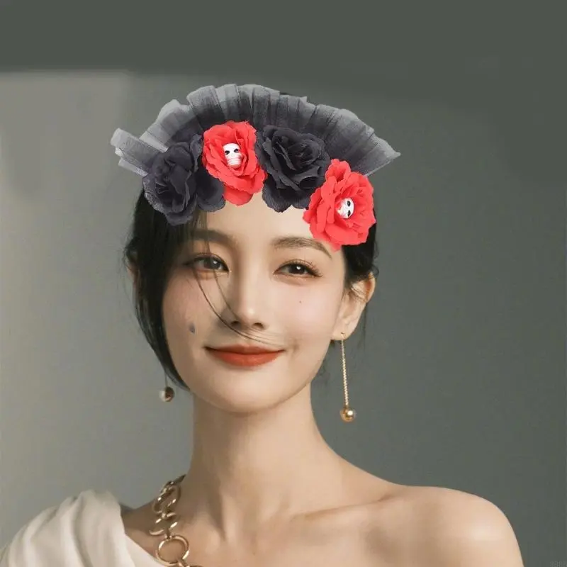 652F Funny Skull Headband Bloody Eyeball Party Cosplay Costume Headwear Halloween Costume Supplies Hairband