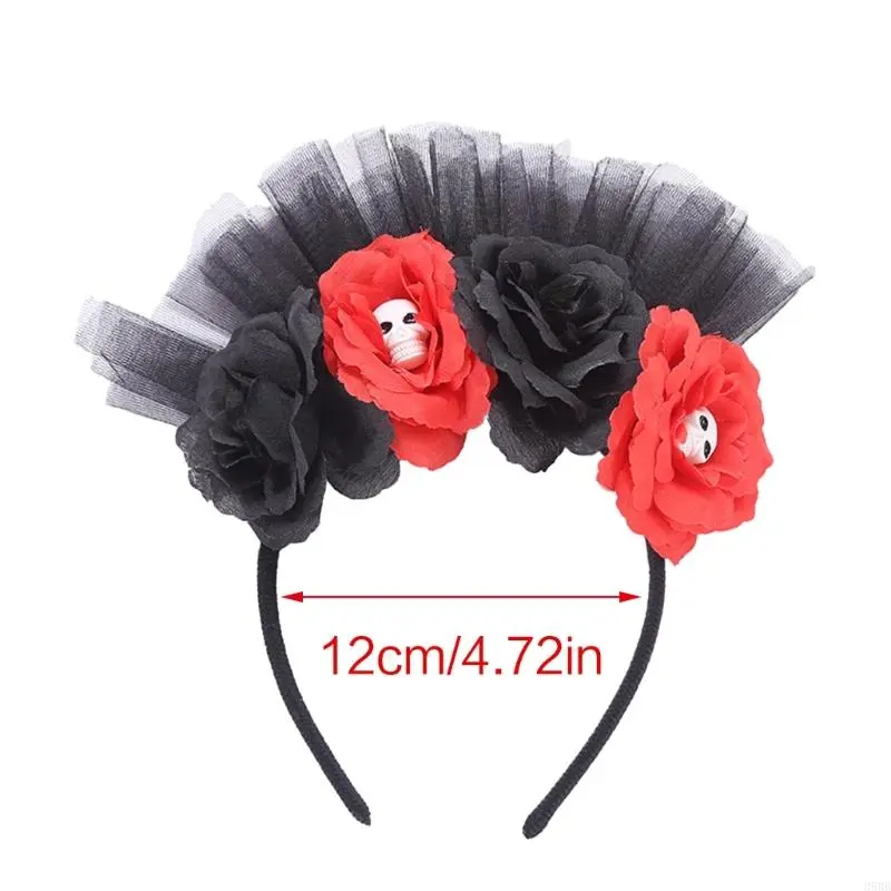 652F Funny Skull Headband Bloody Eyeball Party Cosplay Costume Headwear Halloween Costume Supplies Hairband