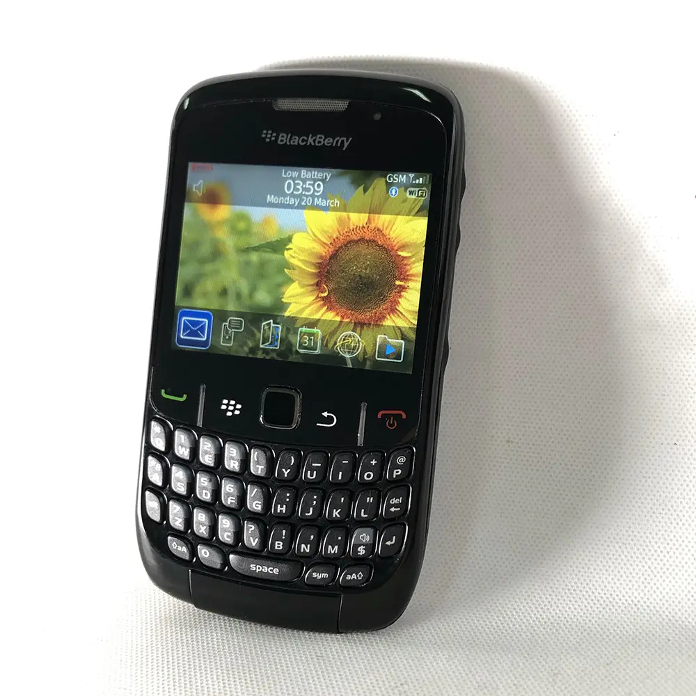 BlackBerry Curve 8520 Mobile Cell Phone Smartphone 2G WIFI Bluetooth Used BlackBerry OS Cellphone Original Unlocked Made on 2009