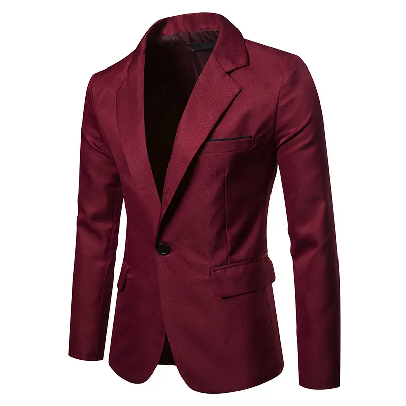 Royal Blue Blazer Men Casual Suit Solid Colour Mens Blazers Jacket Coat XXXL Size Single Button B10