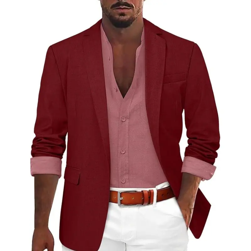 Wedding Suits for Men SuitWedding Birthday Striped Solid ColorLong Sleeve Spring Autumn Suit Top Coat Fashion Casual Comfortable