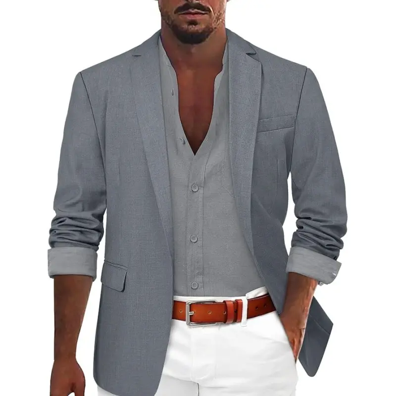 Wedding Suits for Men SuitWedding Birthday Striped Solid ColorLong Sleeve Spring Autumn Suit Top Coat Fashion Casual Comfortable