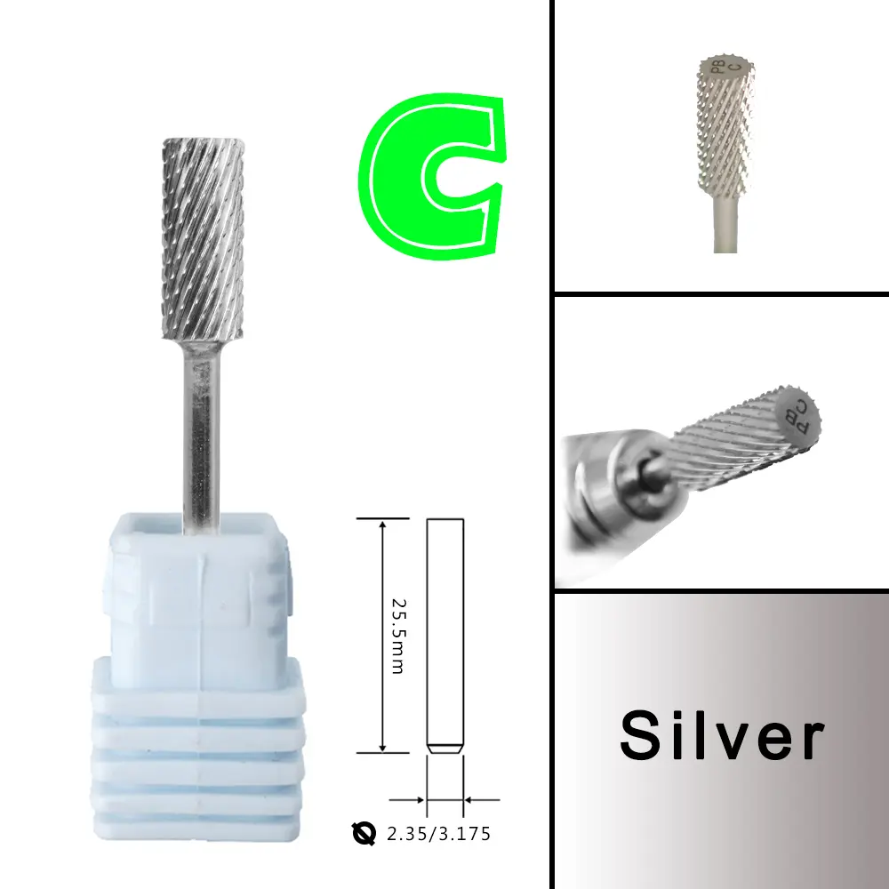 RolinStar 5.35 Small barrel Silver  steel Carbide nail drill bits milling cutter german accessories