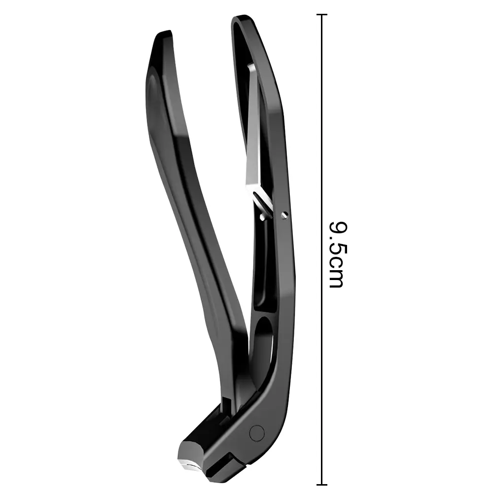 Nail Clippers Angled Head Thick Toe Nail Clippers with Catcher Large Wide Jaw Sharp No Splash fingernail Clipper Nail Cutter