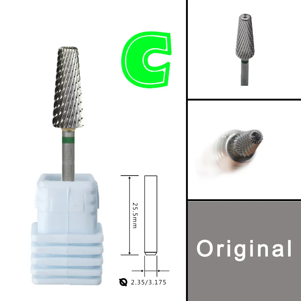 4 IN 1 Carbide two hand 7.0 Large Medium Small 3 Size Original Carbide nail milling drill bits 6.0 XXF