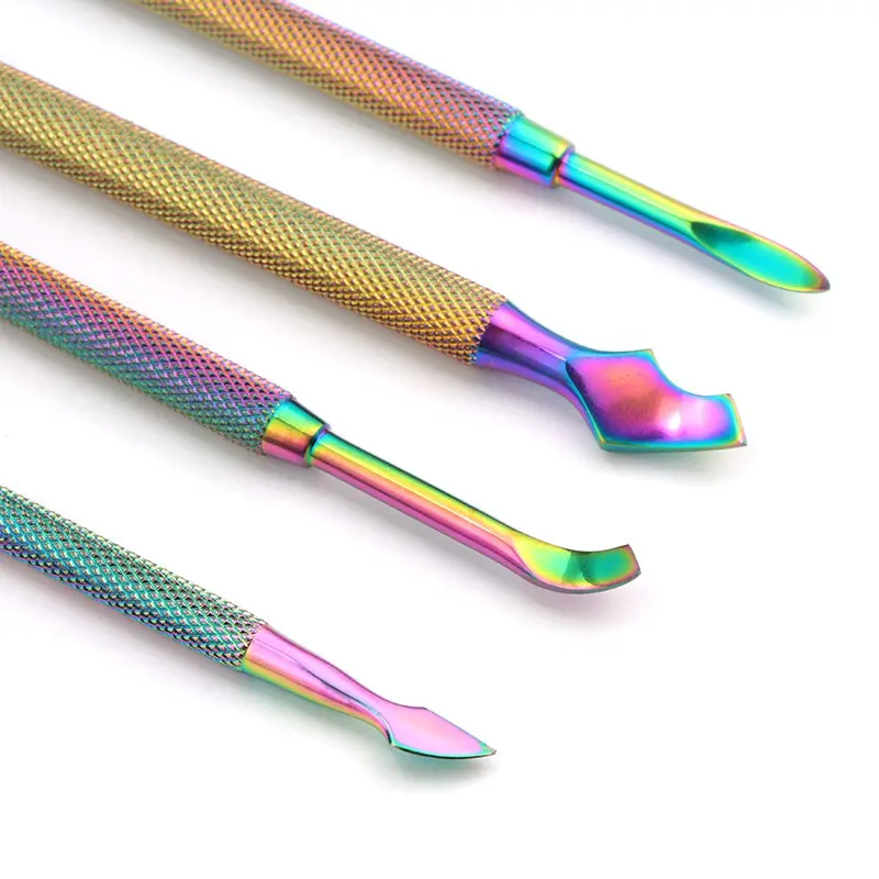 Stainless Steel Cuticle Pusher Professional Double-Sided Dead Skin Remover Gel Nail Polish Peeler Scraper Manicure Nail Art Tool