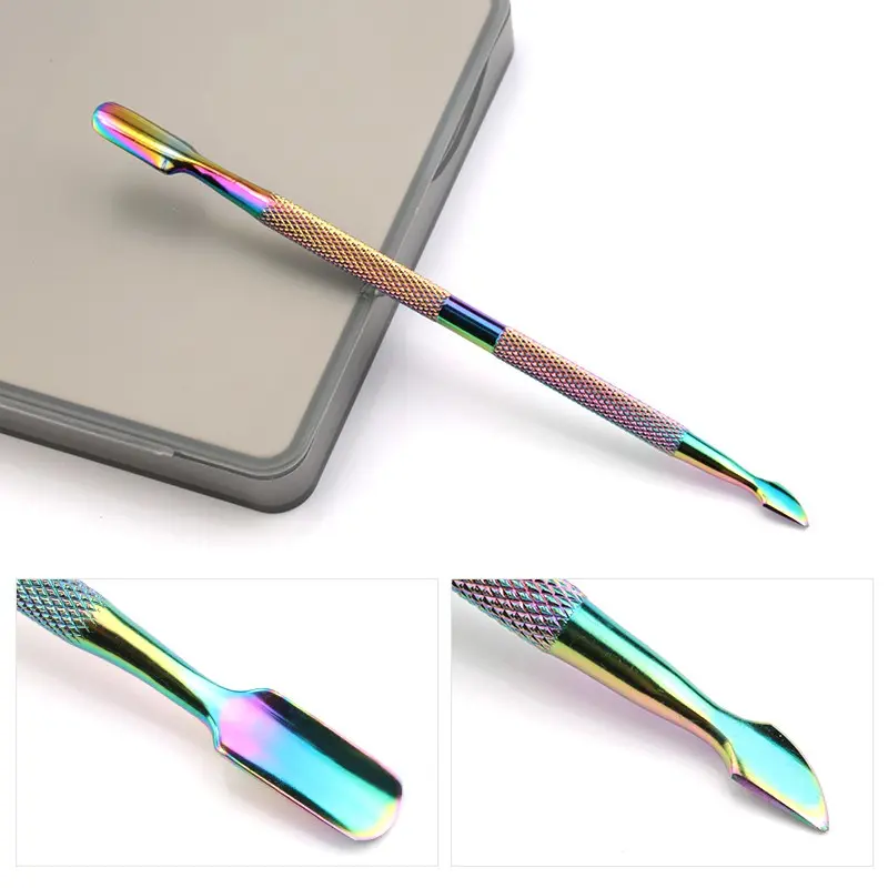 Stainless Steel Cuticle Pusher Professional Double-Sided Dead Skin Remover Gel Nail Polish Peeler Scraper Manicure Nail Art Tool