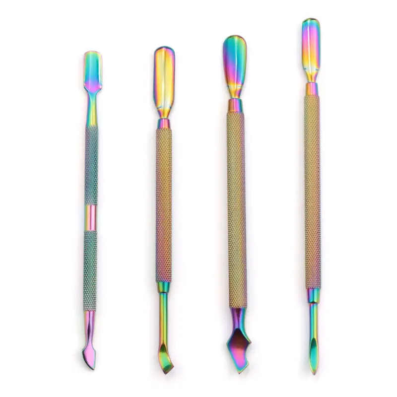 Stainless Steel Cuticle Pusher Professional Double-Sided Dead Skin Remover Gel Nail Polish Peeler Scraper Manicure Nail Art Tool