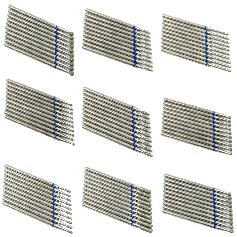 10pcsSet Diamond Nail Drill Bit Rotery Electric Milling Cutters for Pedicure Manicure Files Cuticle Burr Nail Tools Accessories
