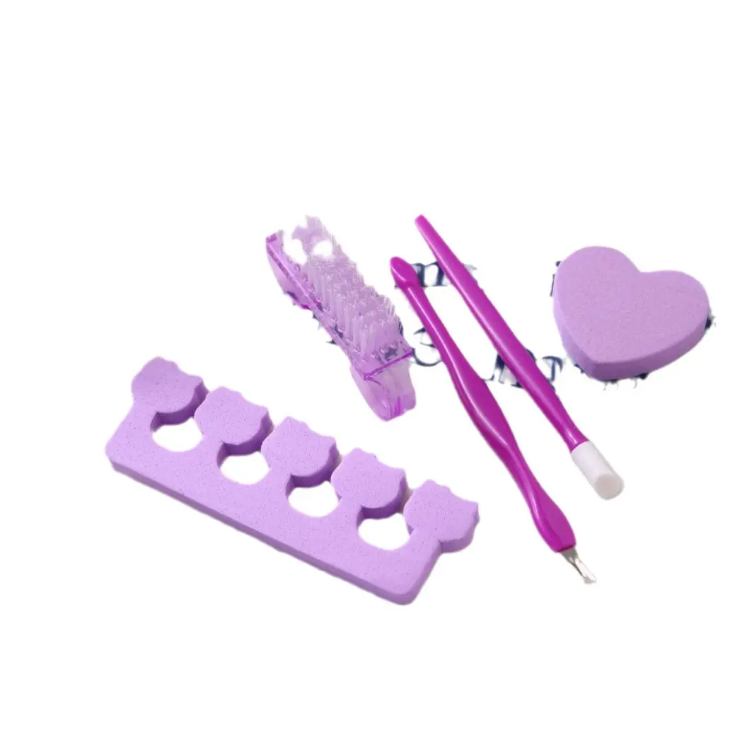 Professional Manicure Tools Kit EVA Foam Dust Barrier Brush Toe Finger Spacers Nail File Set Salon Grade Travel Size Essentials