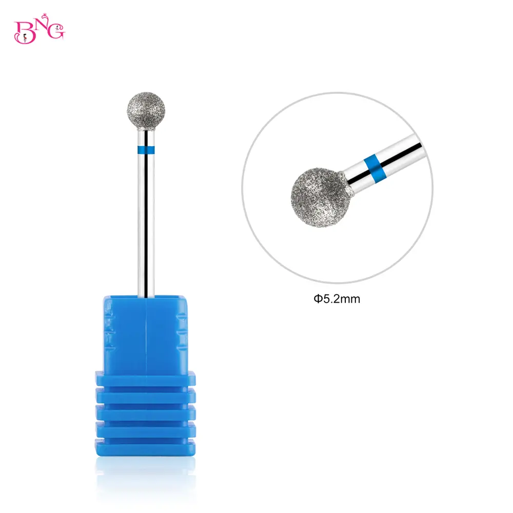 BNG Diamond Cuticle Clean Ball Head Nail Bit for Electric Machine Perfect for Gel Polishing Acrylic Manicure Pedicure Cuticle