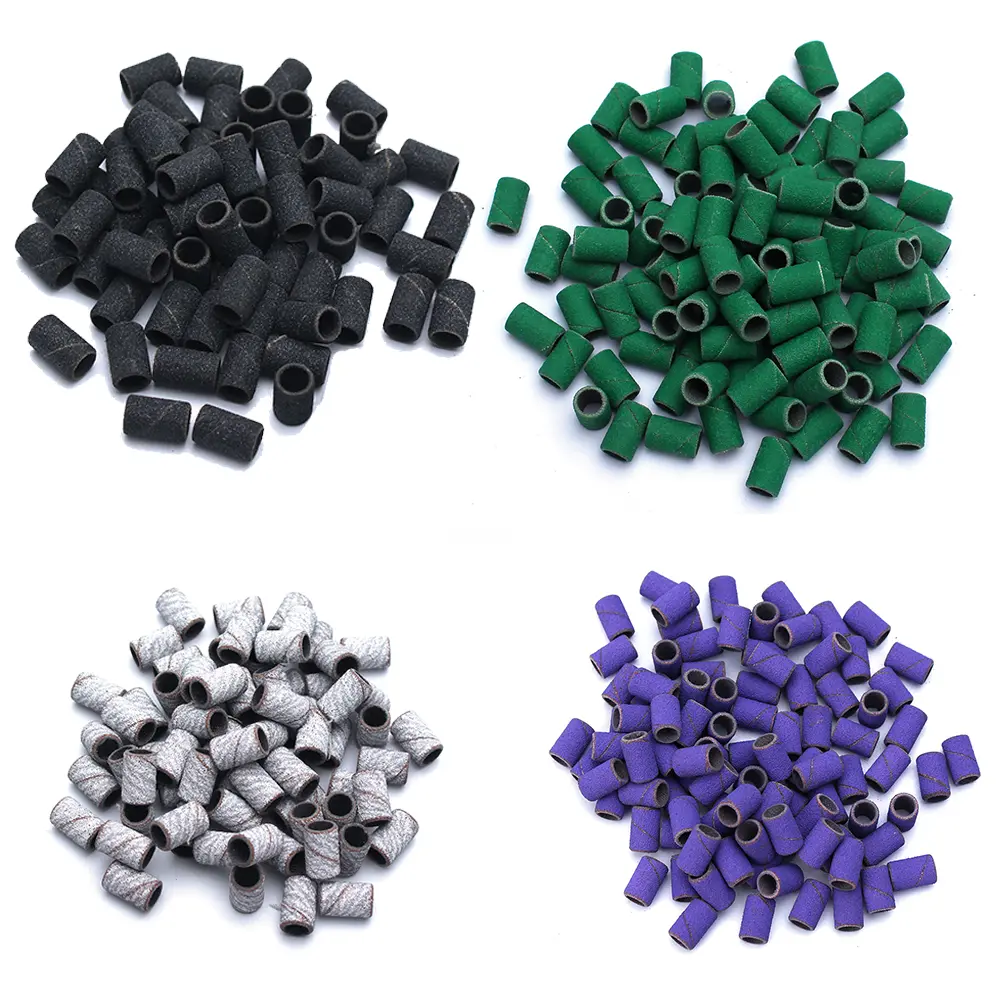 80/150/240 Grit Nail Sanding Bands Electric Nail Milling Cutter Drill Bits Nail Ratary Grinding Bit File Pedicure Tool Set