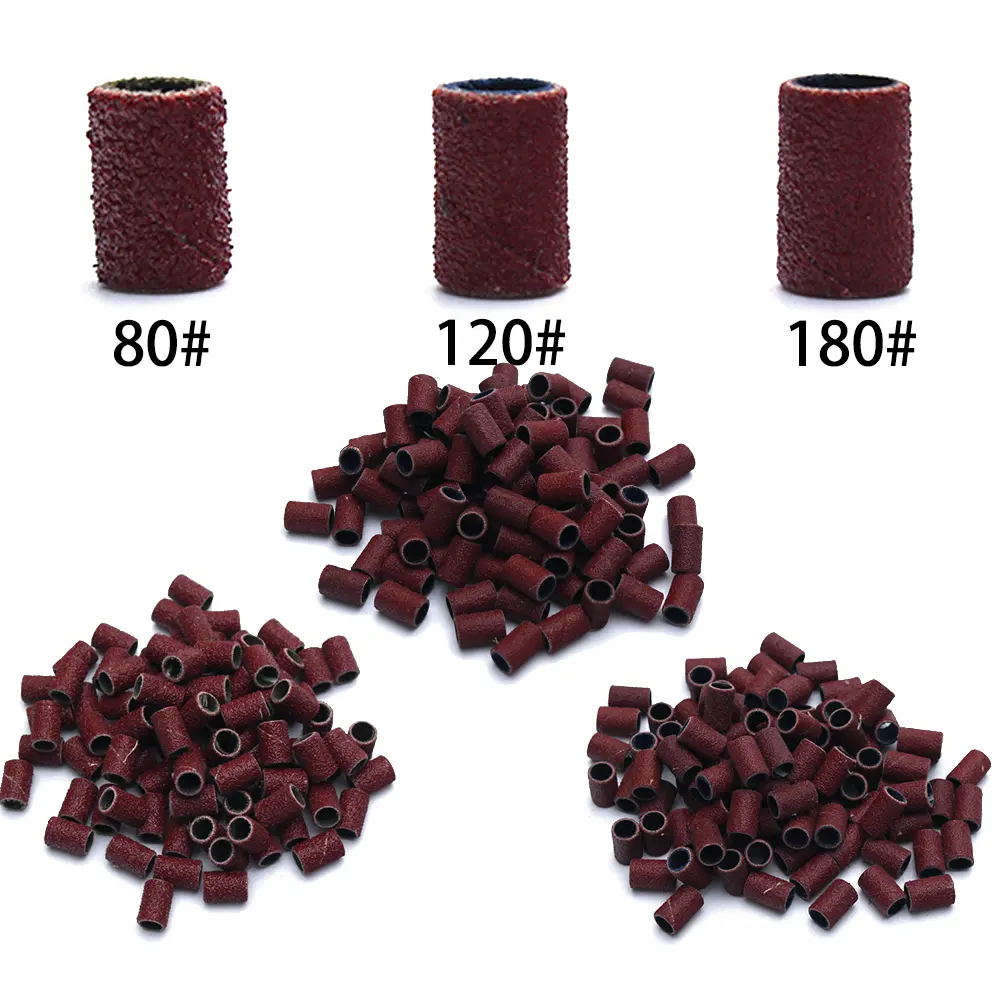 80/150/240 Grit Nail Sanding Bands Electric Nail Milling Cutter Drill Bits Nail Ratary Grinding Bit File Pedicure Tool Set