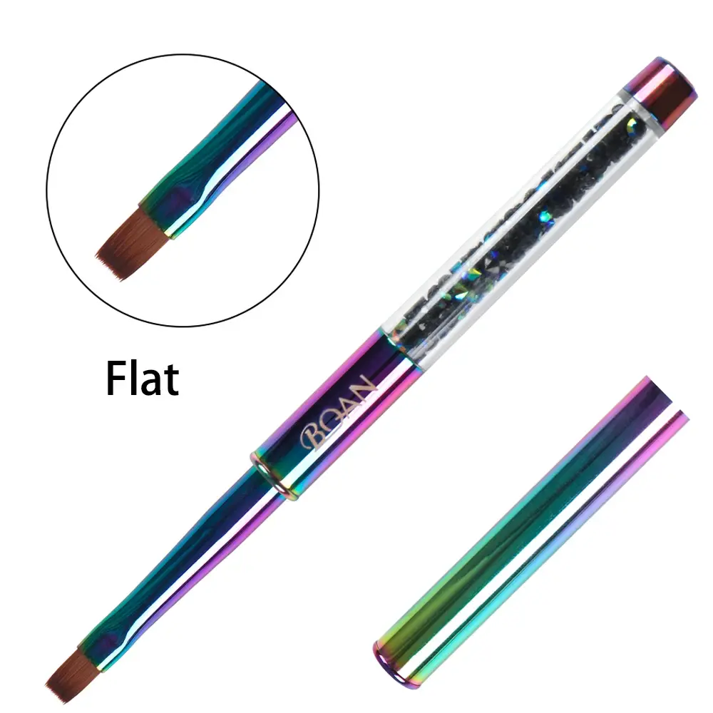 Rainbow Nail Brush Gel Brush For Manicure Acrylic UV Gel Extension Pen For Nail Polish Painting Drawing Brush Paint Tools