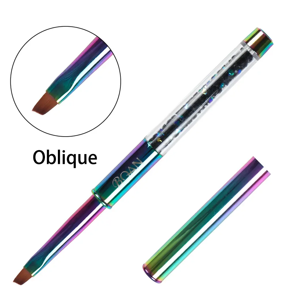 Rainbow Nail Brush Gel Brush For Manicure Acrylic UV Gel Extension Pen For Nail Polish Painting Drawing Brush Paint Tools