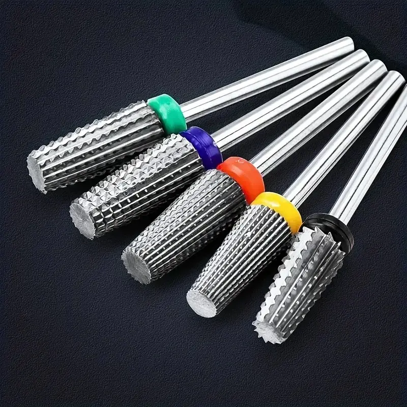 1/5Pcs 5 in 1 Ceramic Nail Drill Bit For Electric Drill Machine 3/32" Shank Milling Cutter Fast remove Acrylic or Hard Gel