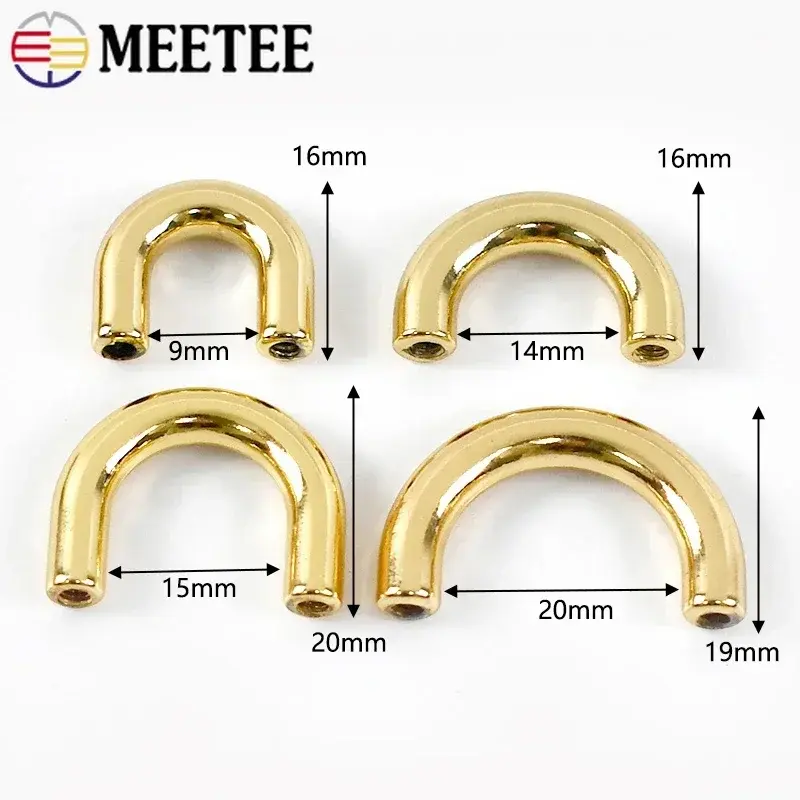 5/10Pcs Metal U Rings Buckles Bag Arch Bridge Hooks Handbag Strap Clasp Connector Hangers For Belt DIY Webbing Accessories