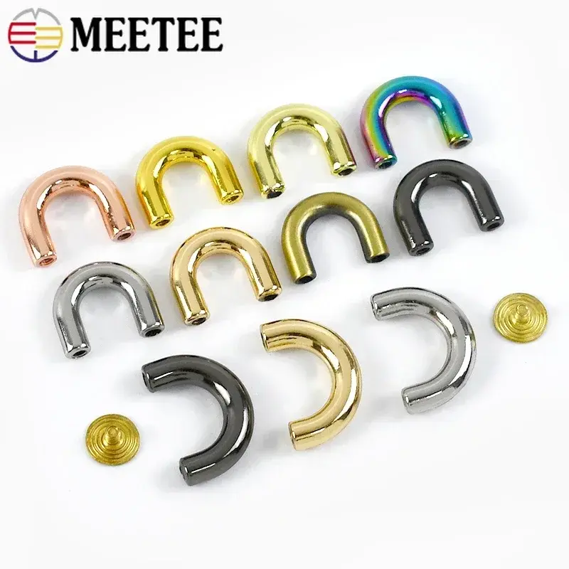 5/10Pcs Metal U Rings Buckles Bag Arch Bridge Hooks Handbag Strap Clasp Connector Hangers For Belt DIY Webbing Accessories