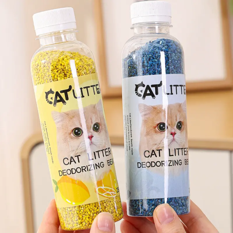 250ML Cat Litter Deodorizing Beads Fresh Scent Cat Litter Deodorizer Beads Natural Plant-Based Odor Eliminator Cat Supplies