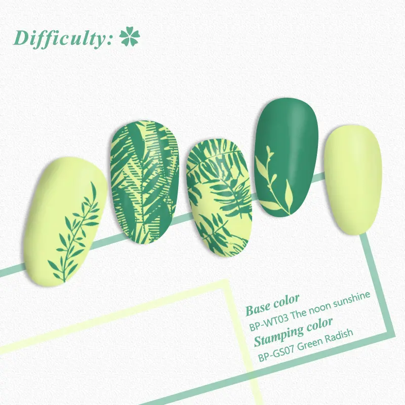 BORN PRETTY Nature Leaves Plants Design Image Template Nail Stamping Plates Stainless Steel Nail Decoration Plate