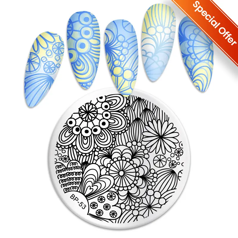 BORN PRETTY Stamping Temeplates Nail Art Stamping Plates Butterfly Flower Leaves Theme Nail Image Plates DIY Printing Tool