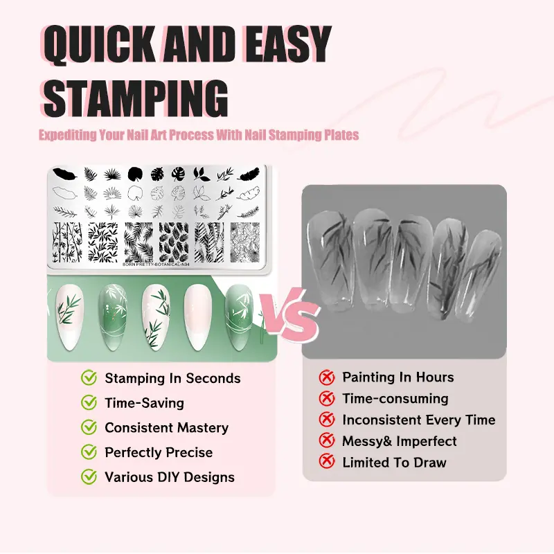 BORN PRETTY Butterfly Flower Leaves Nail Stamping Plates Animal Floral Line Nail Art Templates Printing Stencil Tools 12*6cm