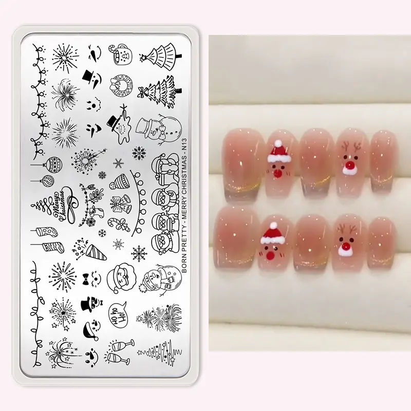 BORN PRETTY Snake Nail Stamping Plates Animak Leaves Flower Nail Art Templates Design Printing Nails Art Stencil Stamp Tools