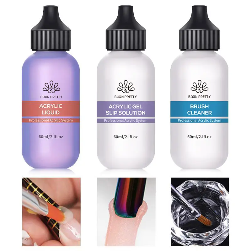 BORN PRETTY 60ml Nail Liquid Slip Solution for Nails Quick Extension Acrylic Nail Gel Nail Extension Nail Art Manicure Tools