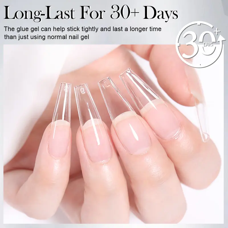 BORN PRETTY Solid Nail Tips Gel Nail Polish 30g Soak Off  Super Strong Nail Glue Gel For Acrylic Nails Extension Nails Tips