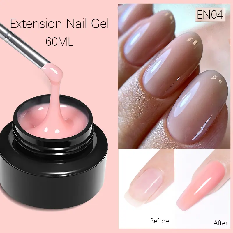 BORN PRETTY 60/30/15ml Hard Jelly Nail Extension Gel Building Nail  Art French Clear Nude Pink Soak Off UV Construction Gel