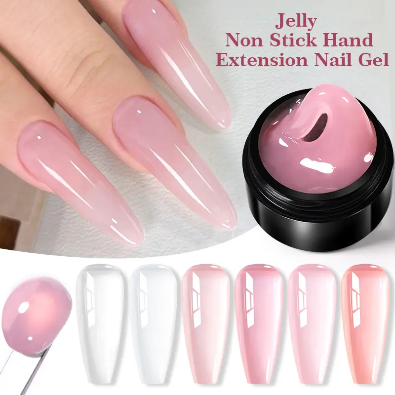 BORN PRETTY 60/30/15ml Hard Jelly Nail Extension Gel Building Nail  Art French Clear Nude Pink Soak Off UV Construction Gel