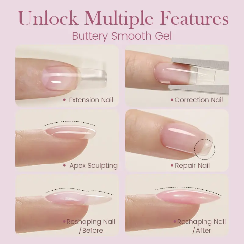 BORN PRETTY 30ml Extension Gel Nail Polish Clear Nude Quick Building Semi Permanent Varnish Acrylic Carving Nail Art Hard Gel