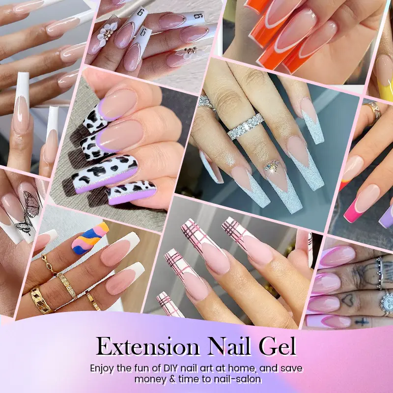 BORN PRETTY 225g Hard Gel For Nail Extension Milky White Nude Building Constructor Gel Self Leveling Reinforcement Nail Gels
