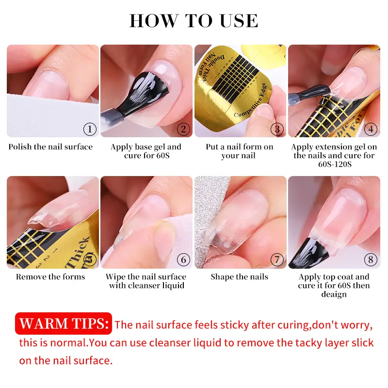 BORN PRETTY 10ml Milky White Nail Extension Gel Nail Polish Camouflage Color Coat Self leveling Manicure Quick Extend Nail Tips