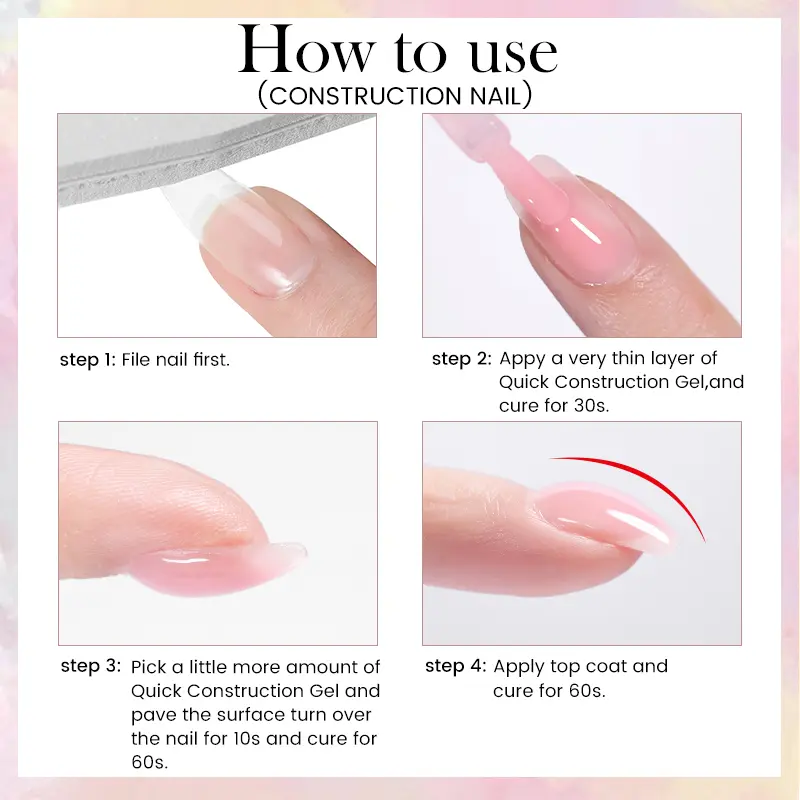 BORN PRETTY Quick Construction Gel Fast Building Nail Gel Polish Jelly Semi Transparent French Nail Camouflage Soak Off UV LED