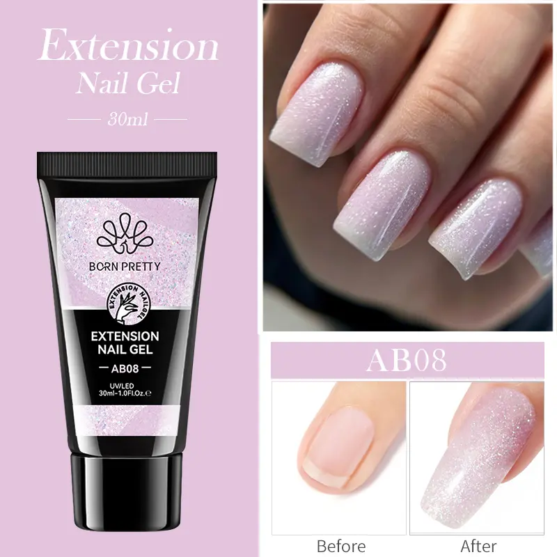 BORN PRETTY 30ml Nail Extension Gel Nail Polish Quick Building Nails Tips Hard Gel Nude Pink Gel Varnish All For Nails Manicure