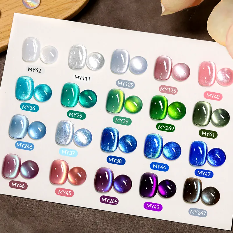 BORN PRETTY Cat Magnetic Gel Nail Polish 10ml Crystal Holographics Glass Bead Semi Permanent Soak Off UV LED Nail Art Manicure