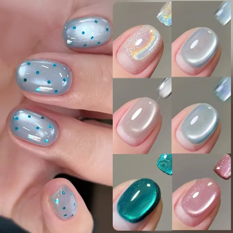 BORN PRETTY Cat Magnetic Gel Nail Polish 10ml Crystal Holographics Glass Bead Semi Permanent Soak Off UV LED Nail Art Manicure