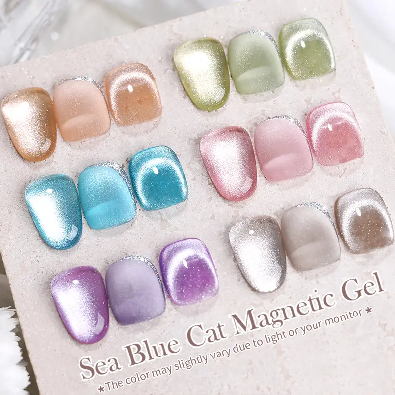 BORN PRETTY Sea Blue Gel Nail Polish Varnish Cat Magnetic Coffe Jelly Glass Gel Semi Permanent Soak Off UV LED Nail Art Manicure