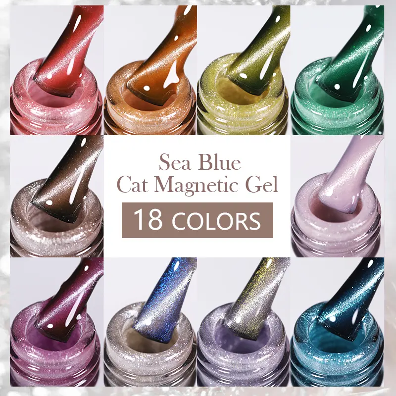 BORN PRETTY Sea Blue Gel Nail Polish Varnish Cat Magnetic Coffe Jelly Glass Gel Semi Permanent Soak Off UV LED Nail Art Manicure