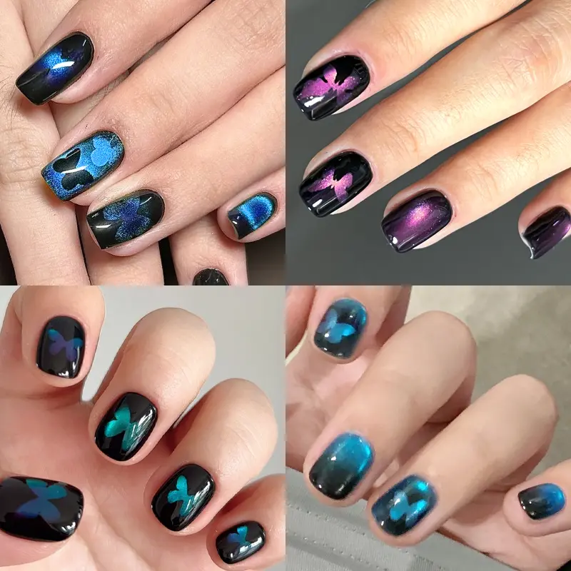 BORN PRETTY 10ml Butterfly Cat Magnetic Gel Nail Polish Colorful Night Soak Off UV LED Semi Permanent Vanrish Nail Art Salon