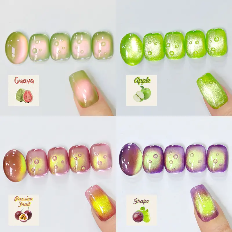 BORN PRETTY 10ml Guava Summer Colored Cat Magnetic Gel Nail Polish Honey Trap Grape Purple Fruit Soak Off UV Nail Salon Home