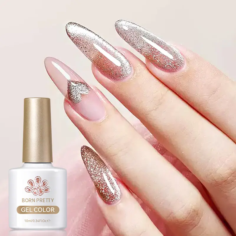 BORN PRETTY 10ml Reflective Gel Nail Polish Shining Sparking Cat Magnetic Gel Soak Off UV Varnish Nail Art Salon DIY Home