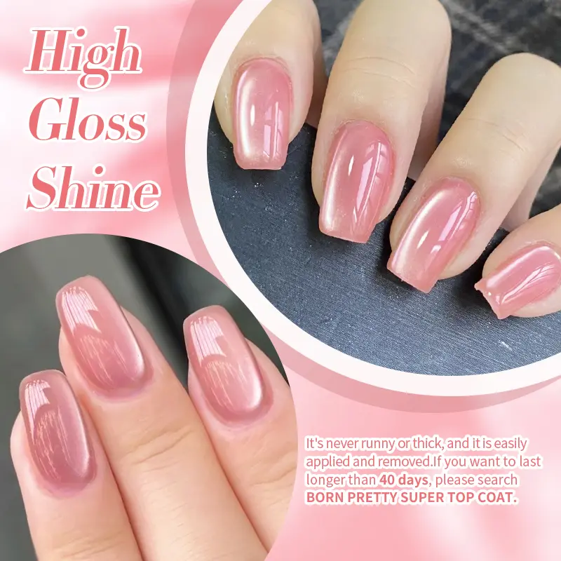 BORN PRETTY Glass Beaded Crystal Cat Magnetic Gel Nail Polish Freedom Land Jelly Semi Permanent Soak Off UV Gel Varnish 10ml
